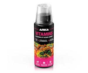 Multivitamines pour Aquarium Marin 118 ML - Vitamins Acides Aminés | vitamines, acides aminés, poissons et coraux, favorise vitalité, bien-être, couleurs et formation des polypes, eau de mer