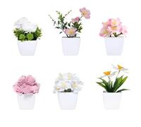 Multizenic Plante Artificielle Succulente Pot Déco | Lot de 6 mini succulentes artificielles prêtes à décorer