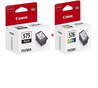 MULTPACK DEUX CARTOUCHE CANON NOIR 575 + COULEUR 576 / pg-575 + cl-576 2 pas xl