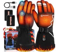 Multper Gants Chauffants Hommes Femmes, Gant Chauffant avec 7.4V 3000mAh × 2, 3 Niveaux de Chauffage, Imperméables, Écran Tactile, Gant Moto, Gant Hiver pour Hiver, Ski, Randonnée, Velo, Cadeau Homme