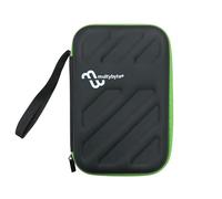 Multybyte Housse de transport antichoc en mousse à mémoire de forme pour disque dur 2,5" - Protection ultime contre les chutes - Coque rigide, rangement sécurisé avec poche en maille pour câbles et