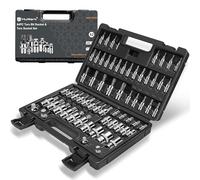 MulWark 64-Piece Master-Torx-Automotive-Mechanics-Tool | 3/8, 1/4, 1/2 in. Drive Torx Bit Socket Set and External Torx Socket Set w./ Impact Adapter and Reducer | S2 and CR-V Steel