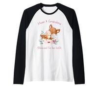 Mum & Grandma, Blessed to be Both - Mother's Day Cute Dear Manche Raglan