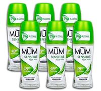 MUM Lot de 6 déodorants roll-on Sensitive à l'aloe vera 6 x 50 ml