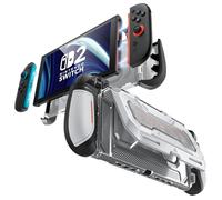 Mumba Coque pour Nintendo Switch 2 (2025) avec Support Rabattable [Titan] Protection Dockable Poignée Ergonomique [Joy-Con à Retrait Rapide] [Maintien 7 Cartes] Accessoires Étui pour Switch 2 (Argent)