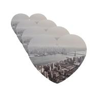 Mumbai City Lot de 4 cartes de désodorisants de voiture personnalisées pour homme et femme - Tablettes d'aromathérapie à suspendre - Cartes parfumées pour armoire de salle de bain