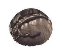 Mumbai City of Dreams Bonnet de douche réutilisable et imperméable lavable avec bande élastique pour cheveux longs