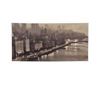 Mumbai City of Dreams Grande toile de fond photo avec œillets - Décoration de fête - Pour intérieur et extérieur - Bannière pour événement, anniversaire - Taille S