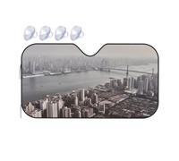 Mumbai City - Pare-soleil de voiture pliable 2025 - Pare-soleil de voiture amusant pour fenêtre avant - Protection solaire intérieure de voiture - Taille M