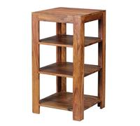 Mumbai Étagère sur pied en bois massif Sheesham 80 cm avec 3 compartiments de rangement Design maison de campagne