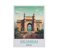 Mumbai, Inde，Jigsaw Puzzle 1000 Pièces en Bois Puzzle-Stitch Classique Bricolage Enfants Décompression Jouet Éducatif Brithday Cadeaux Puzzles（75x50cm）-DI74