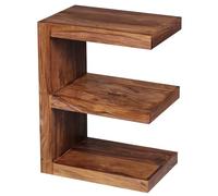 Mumbai Table d'appoint en bois massif Sheesham E Cube 60 cm de haut Table de salon design marron style maison de campagne Table basse