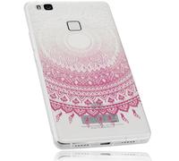 mumbi Coque de protection pour Huawei P9 Lite TPU gel silicone blanc Motif Mandala Griffonnage