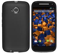 mumbi Coque de protection pour Motorola Moto E (2. génération) (ne convient pas pour modèle 2014) TPU gel silicone noir