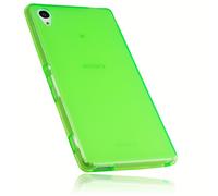 mumbi Coque de protection pour Sony Xperia M4 Aqua TPU gel silicone transparent vert