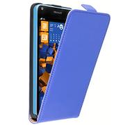 mumbi Etui à clapet pour Microsoft Lumia 640 - Étui de protection à rabat Flip Style bleu