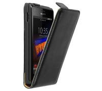 Mumbi Etui à rabat en Cuir pour Sony Xperia M Noir