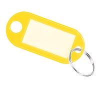 mumbi Lot de 15 porte-clés avec inscription, jaune