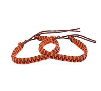 mumbi Lot de 2 bracelets d'amitié tressés marron orange