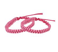 mumbi Lot de 2 bracelets d'amitié tressés Rose clair