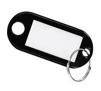 mumbi Lot de 20 porte-clés unisexe pour étiquetage, Noir, Taille unique, Classique