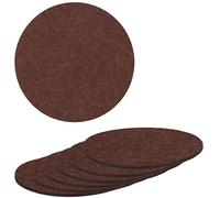 mumbi Lot de 6 sous-Verres Ronds en Feutre Marron Épaisseur 3 mm Épaisseur 20 cm