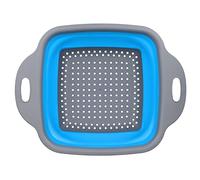 mumbi Mumbi_31628 Passoire de cuisine pliable/pliable de 18,5 cm de diamètre Bleu/gris