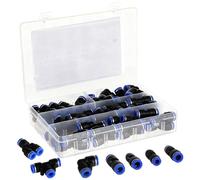 MumdoYAL 46 Pièces Raccord Rapide Air Comprimé 8 mm, Raccord Pneumatique Avec Boîte, Pour Raccorder Les Tuyaux D'Air