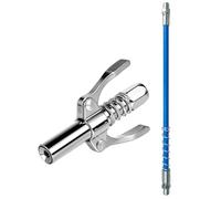 MumdoYAL Embout Pompe À Graisse 1/8" NPT 10000 PSI Poignée Double, Graisseur Pompe À Graisse Avec Flexible De 30 cm, Pour Raccords Standards M6/M8/M10/M12/M14