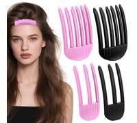 MumdoYAL Lot de 4 Clips Pinces pour Racines, Volume Cheveux, Facile à Utiliser, la Brosse Coiffante Apporte Volume et Densité, Brosses Noires et Brosses Roses Accentuent la Richesse de la Chevelure