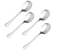 MumdoYAL Lot de 4 Cuillères de Service Inox, Cuillère Longue 21×5,8 cm, Grande Cuillère à Servir Acier Inoxydable, Ustensiles de Service pour Cuisine, Buffet, Restaurant ou Salade