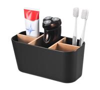 MumdoYAL Noir Support Brosse À Dent Électrique À 5 Compartiments, Rangement Brosse À Dent, Porte Brosse À Dents, Organisateur Salle De Bain, pour Bureau, Salon, Cuisine