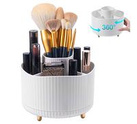 MumdoYAL Organisateur de maquillage, organisateur de pinceaux pivotant à 360°, rangement cosmétique multifonctionnel pour la décoration de chambre, coiffeuse, chambre à coucher, salle de bains.