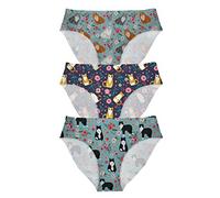 Mumeson Culotte invisible invisible pour femme Imprimé animal Bikini Hipster Culotte pour enterrement de vie de jeune fille, Lot de 3 (Yq569-1), Medium