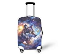 Mumeson Housse de protection lavable pour valise de voyage 45,7 à 81,3 cm, Loup 3D, M-(22"-25"cover)