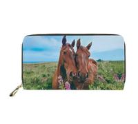Mumeson Porte-monnaie portable durable avec sangle, cheval, Medium