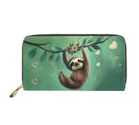 Mumeson Porte-monnaie portable durable avec sangle, Imprimé paresseux mignon, Medium
