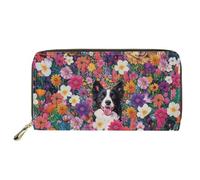 Mumeson Portefeuille de voyage style bohème pour femme, Fleur de chiot mignonne, taille unique