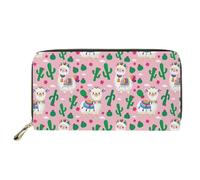 Mumeson Portefeuille de voyage style bohème pour femme, Lama Cactus, rose, One Size