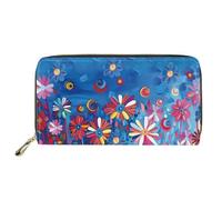 Mumeson Portefeuille de voyage style bohème pour femme, Peinture de fleurs hippie, taille unique