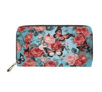Mumeson Portefeuille de voyage style bohème pour femme, Rose papillon, taille unique