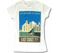 Mumford & Sons East Coast 2013 Tour Girls Juniors White Mens Women T Shirt 100% Cotton New Official87391 Manches Courtes(X-Large)
