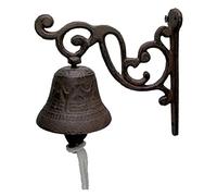 MUMIAO Cloche de table vintage en fonte pour porte d'entrée - Cloche murale décorative vintage rustique à suspendre pour l'extérieur