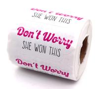 Muminglong 1,5 pouce Ne vous inqui tez pas, elle a gagn cet autocollant Merci autocollant petite boutique autocollant petite entreprise autocoll