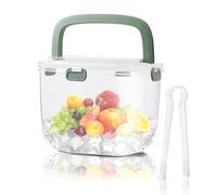 mumisuto 6.7 L Seau à Glace, Seau à Glace Isotherme avec PoignéE, Couvercle, Incluse Pince À Glaçons, Seaux à Champagne pour Apéritifs Boisson Cocktails Bouteille Bar Anniversaires Fêtes (Vert)