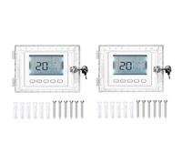 mumisuto Boite De Verrouillage Thermostat avec 2 Clé, Protection De Thermostat en Acrylique Transparent, Couvercle Thermostats Universel avec Serrure pour Restaurants, éColes(2 pièce)