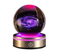 mumisuto Boule de Cristal 3D Système Solaire, Système solaire Boule de cristal, planètes modèle décor science astronomie cadeaux, décoration de chambre, décoration de table (Galaxie)