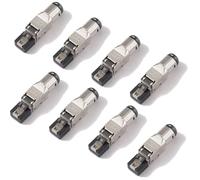 mumisuto Connecteur réseau Cat 6A - 8 pièces RJ45 avec Connexion LSA pour câbles LAN, pour cables de pose pour câbles de raccordement 23-26AWG CAT7 CAT6A/CAT6,Convient Aux réseaux Domestiques