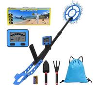 mumisuto Detecteur De Metaux Enfants avec Affichage LCD Et Son, DéTecteur d'or LéGer RéGlable De 57 à 110 Cm avec 6,5 Pollici Bobine De Recherche éTanche, IdéAl pour La Plage Et La Chasse Au TréSor