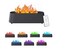 mumisuto Diffuseur d'Huiles Essentielles avec Effet Flamme, 300 ML 7 Couleurs Lumières LED Humidificateur Diffuseur Parfum Maison, Silencieux Humidificateur Diffuseur Aromathérapie pour Bureau Yoga